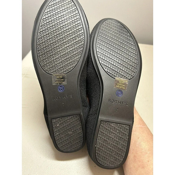 Rothy's women's black loafers slip on shoes size 7 EXCELLENT COND. - Picture 6 of 8
